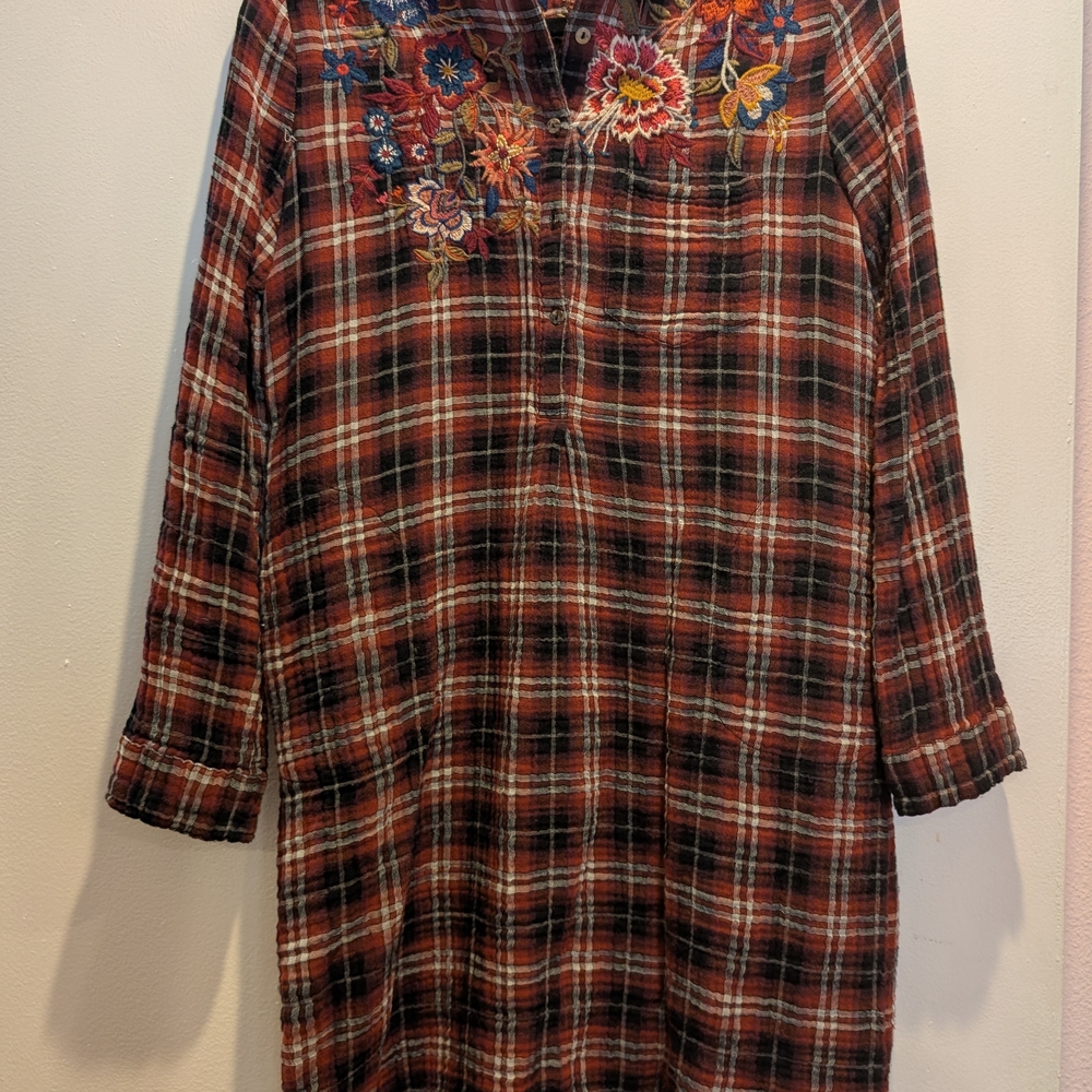 Johnny Was Margot Dress with Pink Floral Embroidery - Picture 13 of 13
